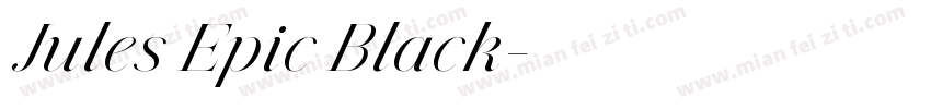 Jules Epic Black字体转换